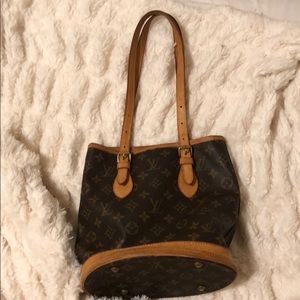 Authentic Louis Vuitton Monogram Petit Bucket